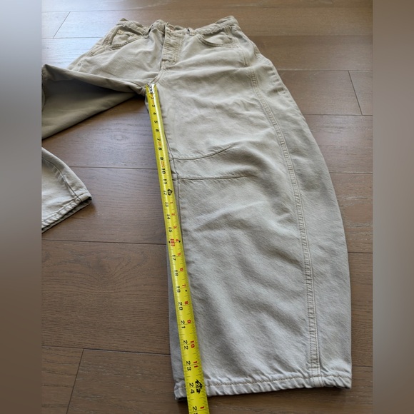 We The Free Free People Women’s Barrel Pants 26 Faded Light Gray - Picture 5 of 11